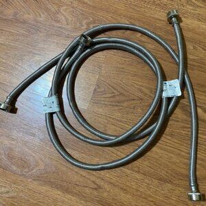 2 braided stainless steel appliance hoses